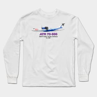 Avions de Transport Régional 72-500 - TACV Cabo Verde Airlines Long Sleeve T-Shirt